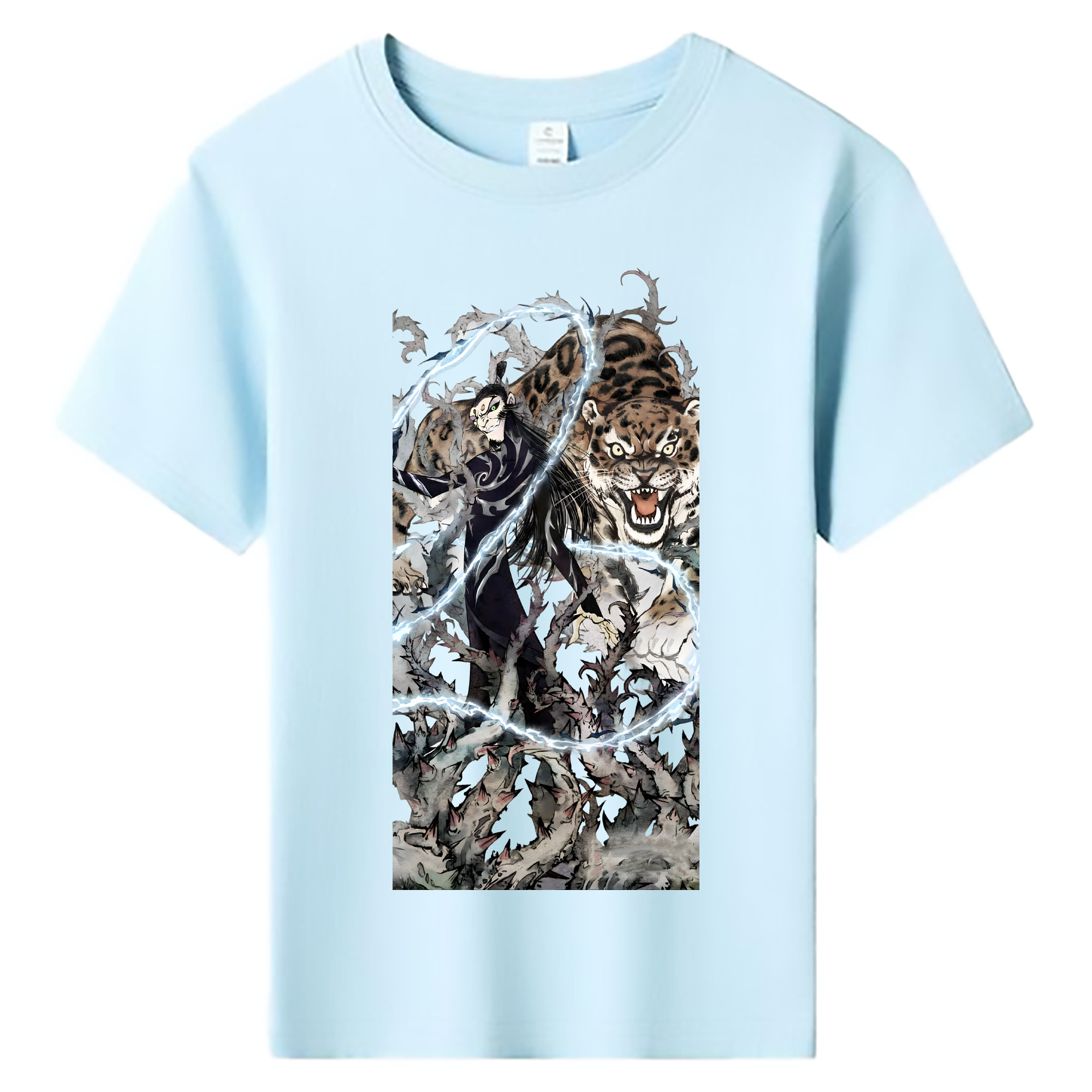 （画像用） Ne Zha 2 ナタ 魔童の大暴れ 綿100％キッズTシャツ（フロントプリント）